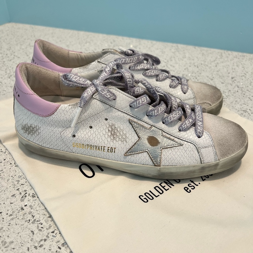 NEW Golden Goose lavender pink purple Super Star 39 sneakers size 9